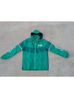 Grab Jacket Vietnam Motorbike Hooded Windbreaker Size Medium